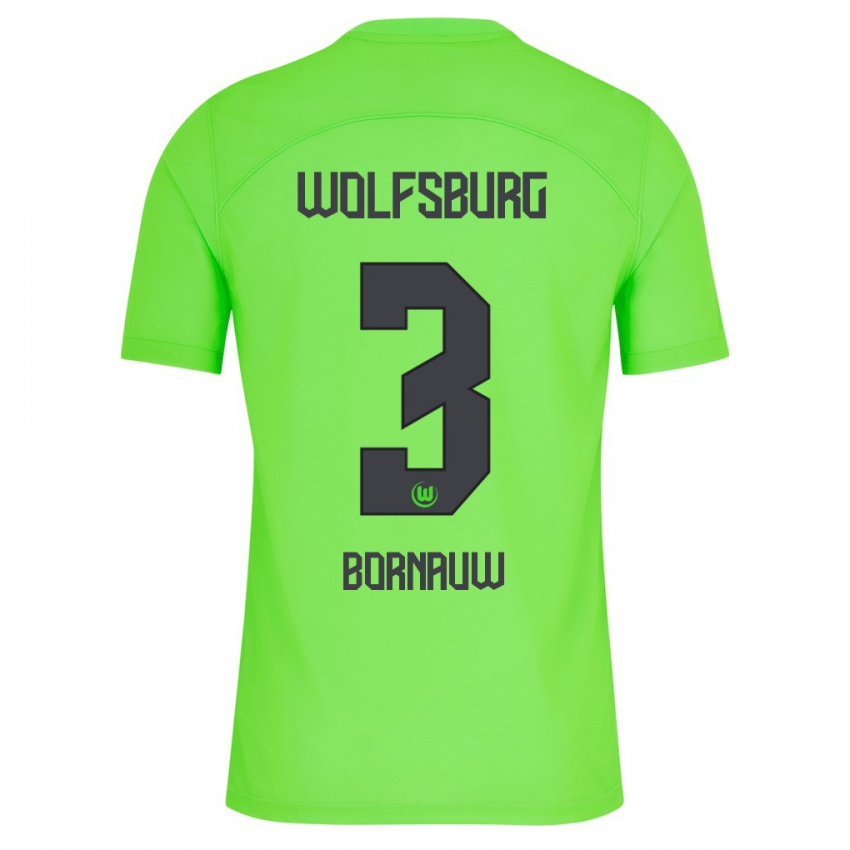 Mænd Sebastiaan Bornauw #3 Grøn Hjemmebane Spillertrøjer 2023/24 Trøje T-Shirt