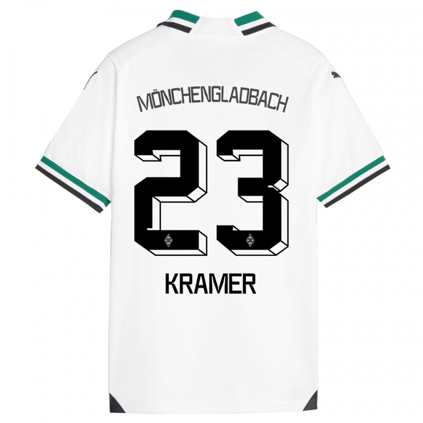 Mænd Christoph Kramer #23 Hvid Grøn Hjemmebane Spillertrøjer 2023/24 Trøje T-Shirt