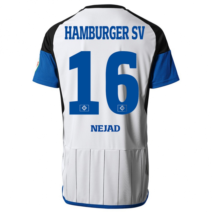 Mænd Milad Nejad #16 Hvid Hjemmebane Spillertrøjer 2023/24 Trøje T-Shirt