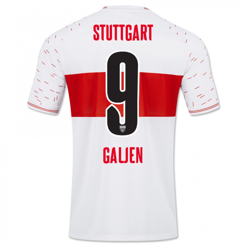 Mænd Dejan Galjen #9 Hvid Hjemmebane Spillertrøjer 2023/24 Trøje T-Shirt