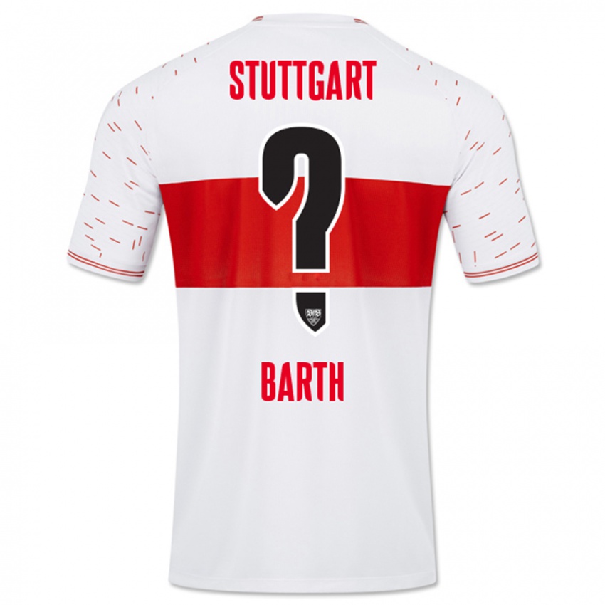 Mænd Tom Barth #0 Hvid Hjemmebane Spillertrøjer 2023/24 Trøje T-Shirt