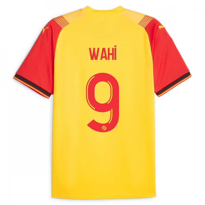 Mænd Elye Wahi #9 Gul Hjemmebane Spillertrøjer 2023/24 Trøje T-Shirt
