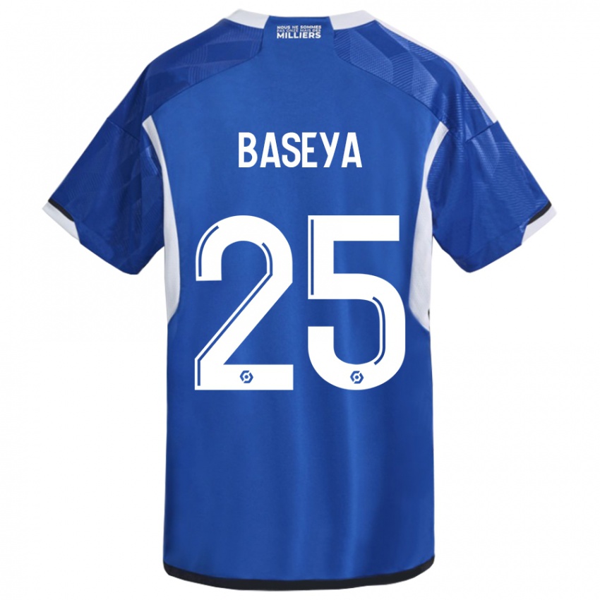 Mænd Steven Baseya #25 Blå Hjemmebane Spillertrøjer 2023/24 Trøje T-Shirt