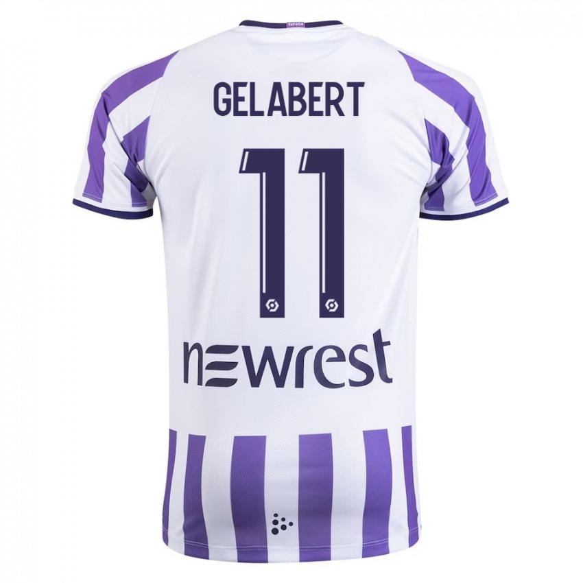 Mænd César Gelabert #11 Hvid Hjemmebane Spillertrøjer 2023/24 Trøje T-Shirt