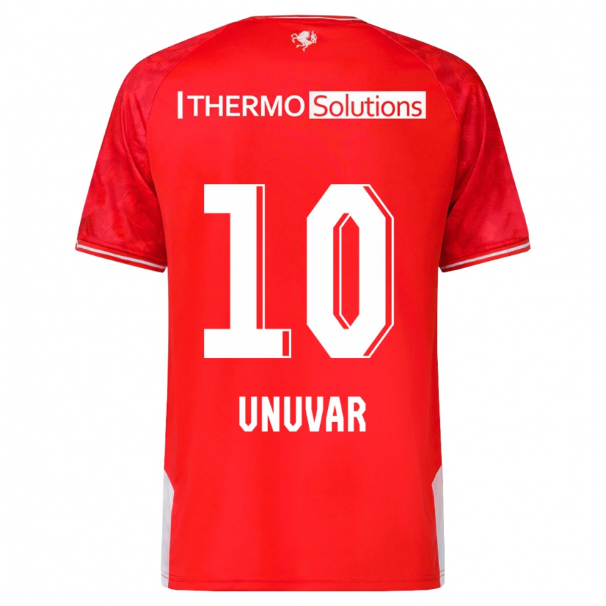 Mænd Naci Ünüvar #10 Rød Hjemmebane Spillertrøjer 2023/24 Trøje T-Shirt