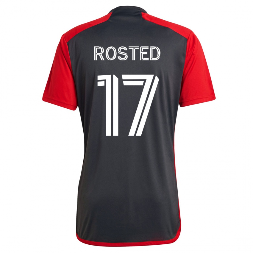 Mænd Sigurd Rosted #17 Grå Hjemmebane Spillertrøjer 2023/24 Trøje T-Shirt