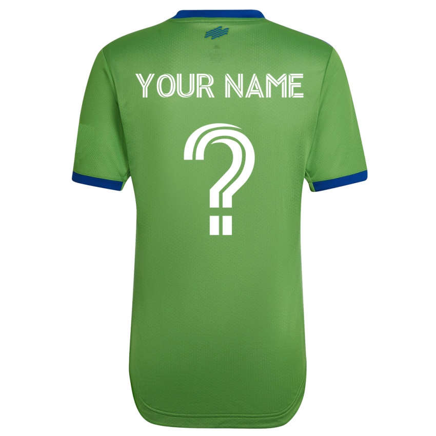 Mænd Dit Navn #0 Grøn Hjemmebane Spillertrøjer 2023/24 Trøje T-Shirt
