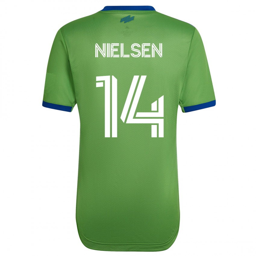 Mænd Taylor Nielsen #14 Grøn Hjemmebane Spillertrøjer 2023/24 Trøje T-Shirt