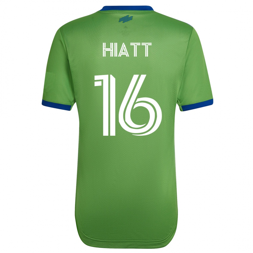 Mænd Samantha Hiatt #16 Grøn Hjemmebane Spillertrøjer 2023/24 Trøje T-Shirt