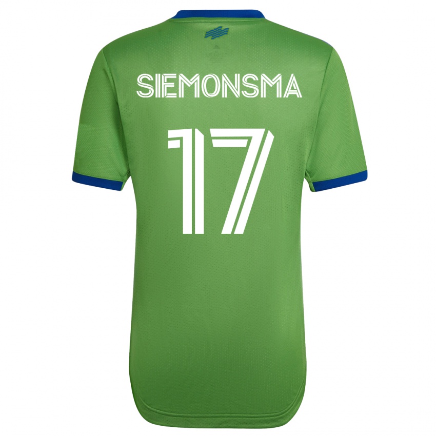 Mænd Sianna Siemonsma #17 Grøn Hjemmebane Spillertrøjer 2023/24 Trøje T-Shirt