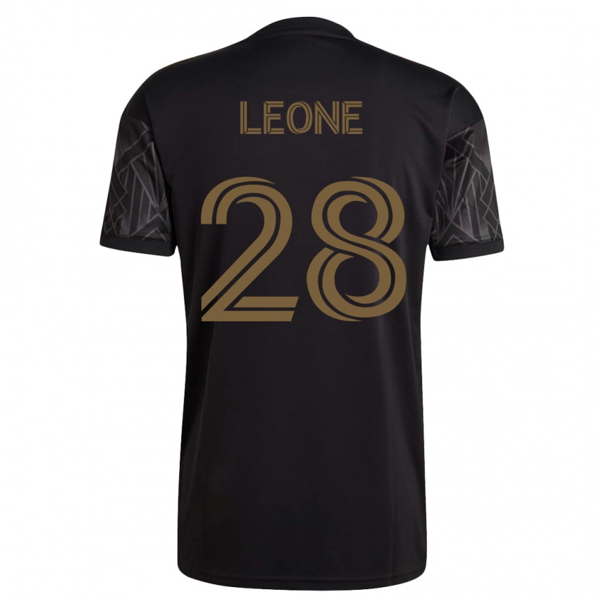 Mænd Tony Leone #28 Sort Hjemmebane Spillertrøjer 2023/24 Trøje T-Shirt