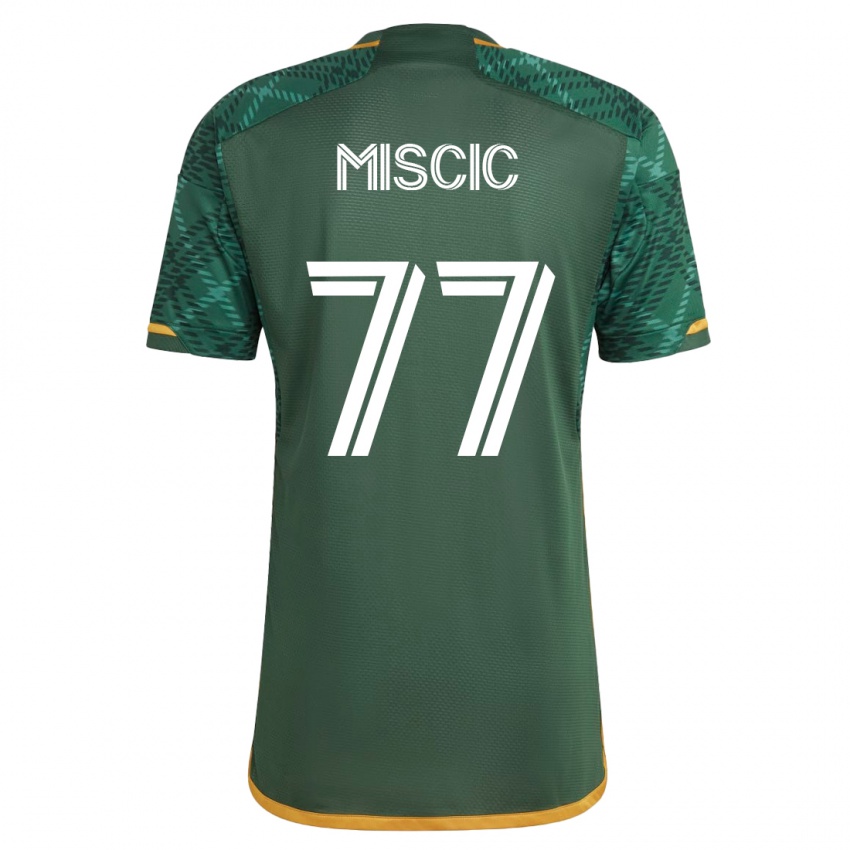 Mænd Selmir Miscic #77 Grøn Hjemmebane Spillertrøjer 2023/24 Trøje T-Shirt