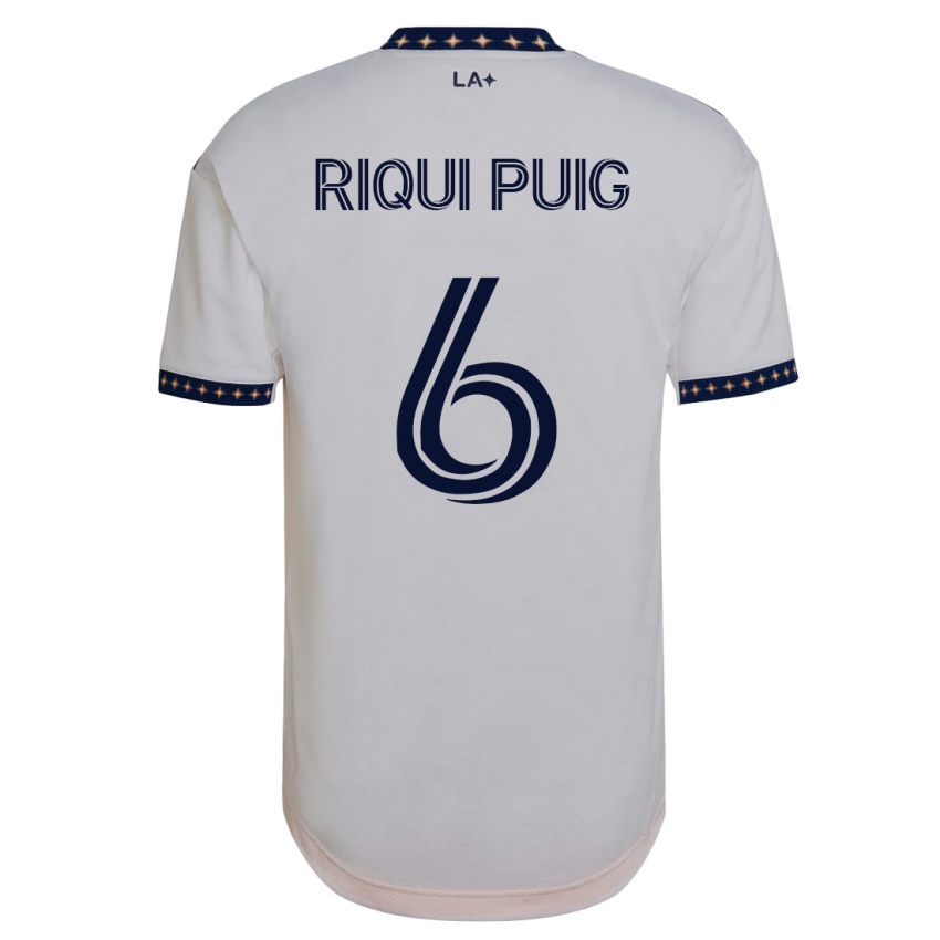 Mænd Riqui Puig #6 Hvid Hjemmebane Spillertrøjer 2023/24 Trøje T-Shirt