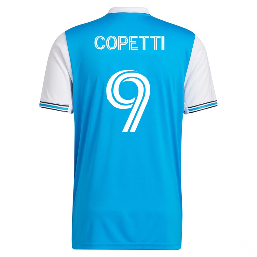 Mænd Enzo Copetti #9 Blå Hjemmebane Spillertrøjer 2023/24 Trøje T-Shirt