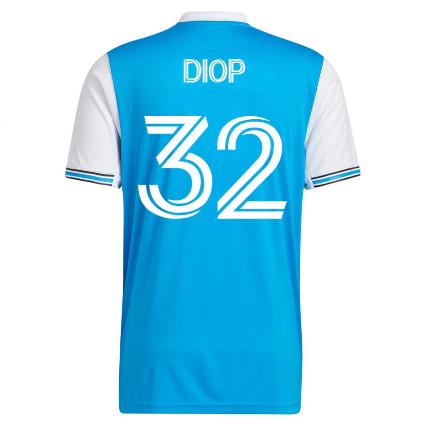 Mænd Hamady Diop #32 Blå Hjemmebane Spillertrøjer 2023/24 Trøje T-Shirt