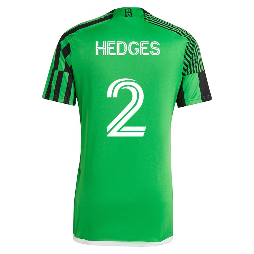 Mænd Matt Hedges #2 Grøn Sort Hjemmebane Spillertrøjer 2023/24 Trøje T-Shirt