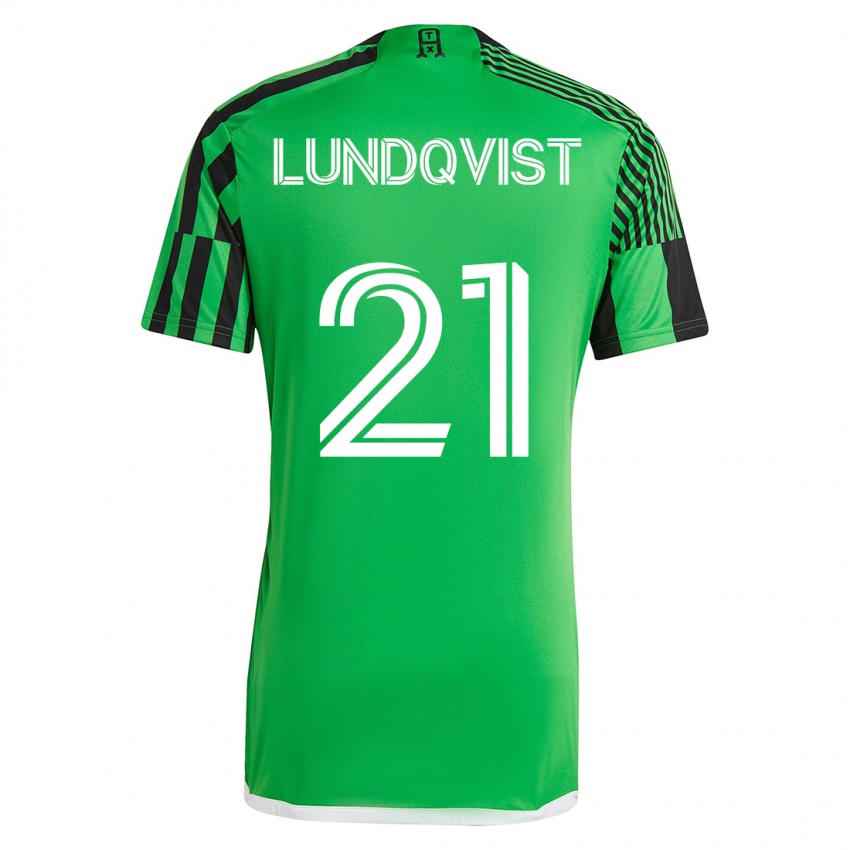 Mænd Adam Lundqvist #21 Grøn Sort Hjemmebane Spillertrøjer 2023/24 Trøje T-Shirt