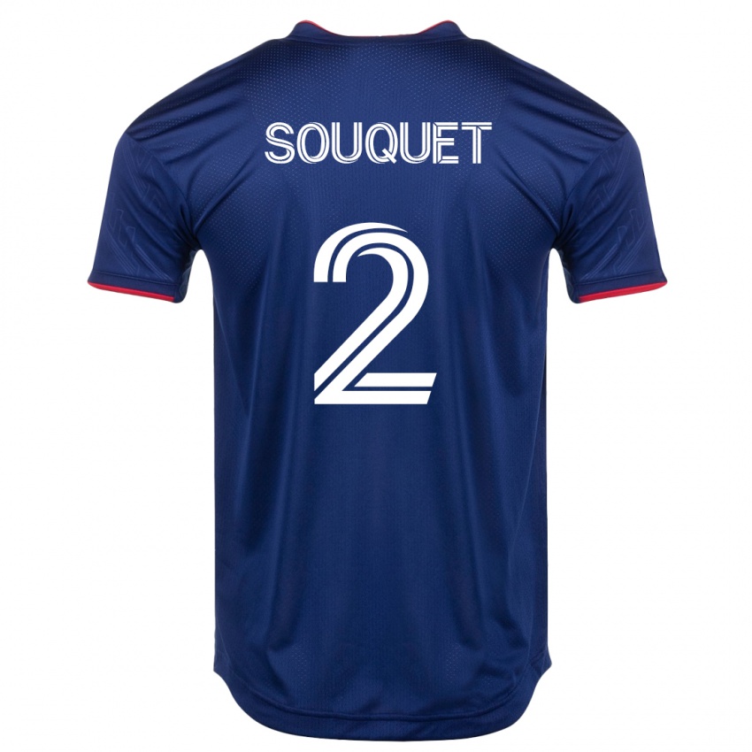 Mænd Arnaud Souquet #2 Flåde Hjemmebane Spillertrøjer 2023/24 Trøje T-Shirt