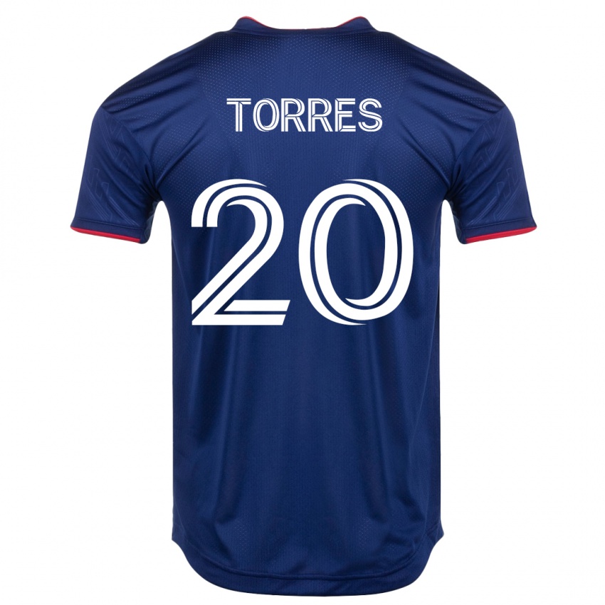 Mænd Jairo Torres #20 Flåde Hjemmebane Spillertrøjer 2023/24 Trøje T-Shirt