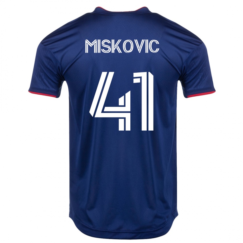 Mænd Mihajlo Miskovic #41 Flåde Hjemmebane Spillertrøjer 2023/24 Trøje T-Shirt