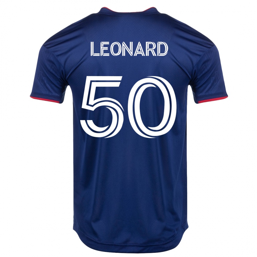 Mænd Eric Leonard #50 Flåde Hjemmebane Spillertrøjer 2023/24 Trøje T-Shirt