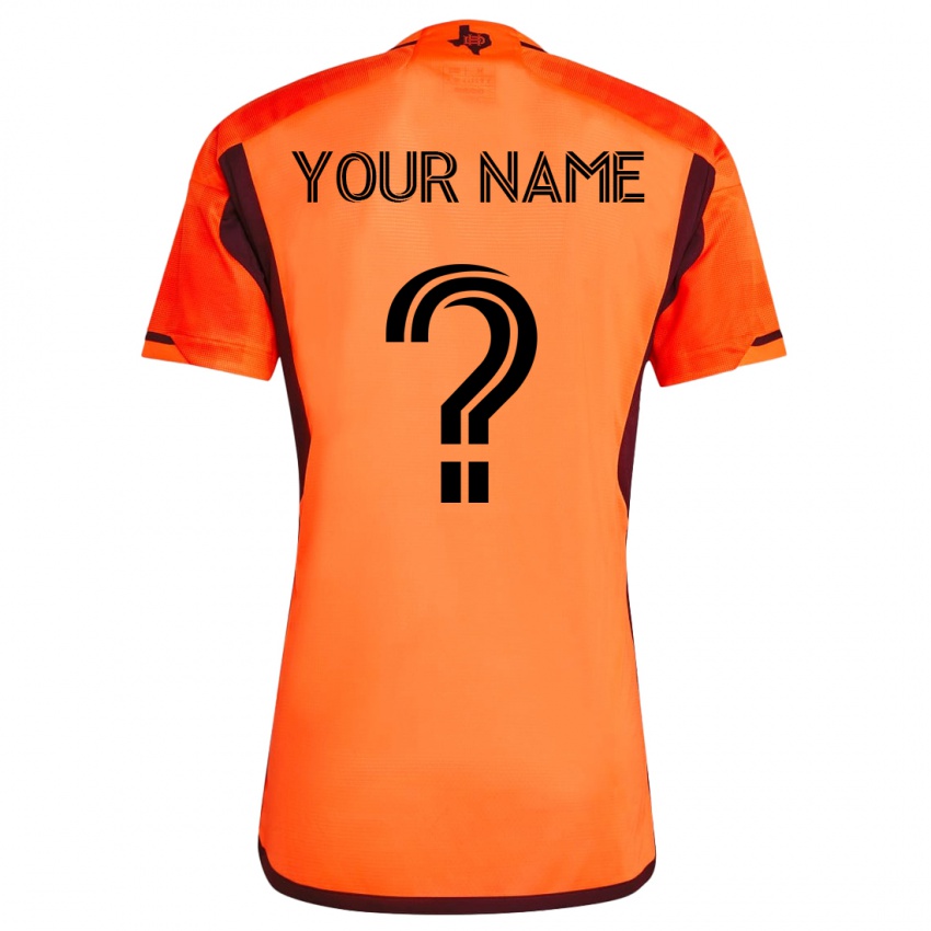 Mænd Dit Navn #0 Appelsin Hjemmebane Spillertrøjer 2023/24 Trøje T-Shirt