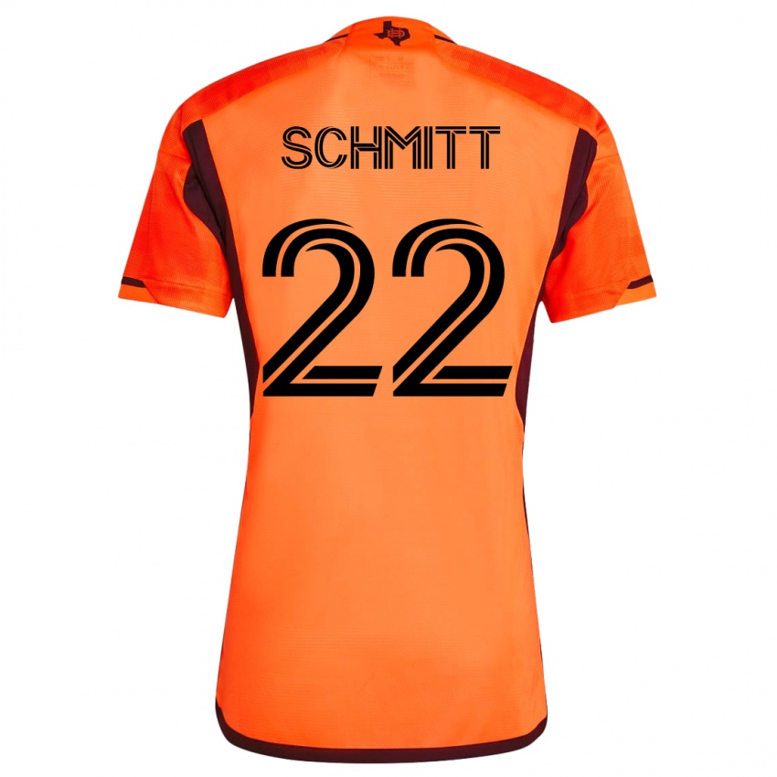 Mænd Tate Schmitt #22 Appelsin Hjemmebane Spillertrøjer 2023/24 Trøje T-Shirt