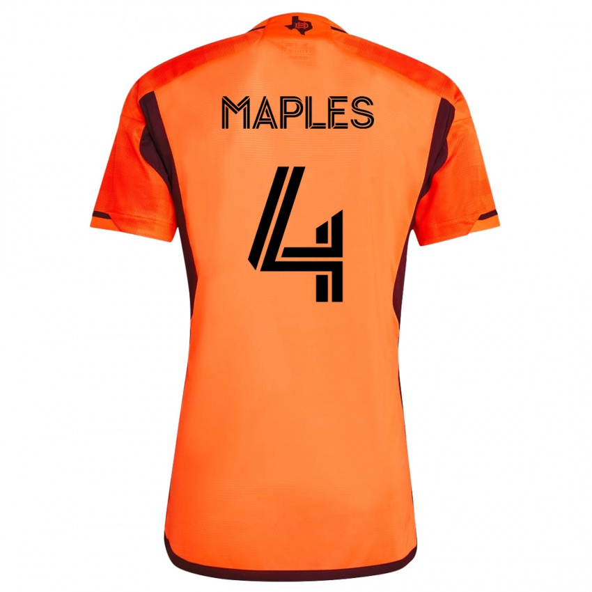 Mænd Talen Maples #4 Appelsin Hjemmebane Spillertrøjer 2023/24 Trøje T-Shirt