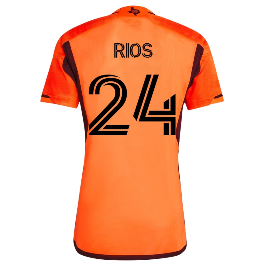 Mænd Paolo Ríos #24 Appelsin Hjemmebane Spillertrøjer 2023/24 Trøje T-Shirt