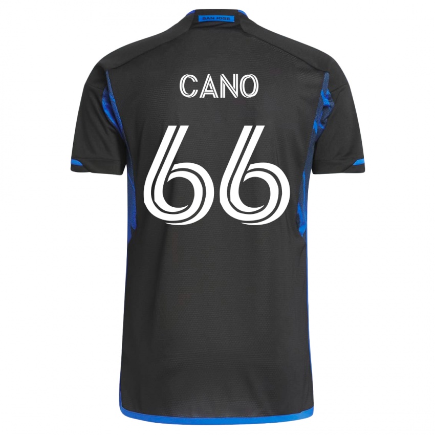 Mænd Alejandro Cano #66 Blå Sort Hjemmebane Spillertrøjer 2023/24 Trøje T-Shirt
