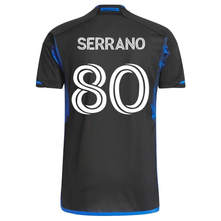 Mænd David Serrano #80 Blå Sort Hjemmebane Spillertrøjer 2023/24 Trøje T-Shirt