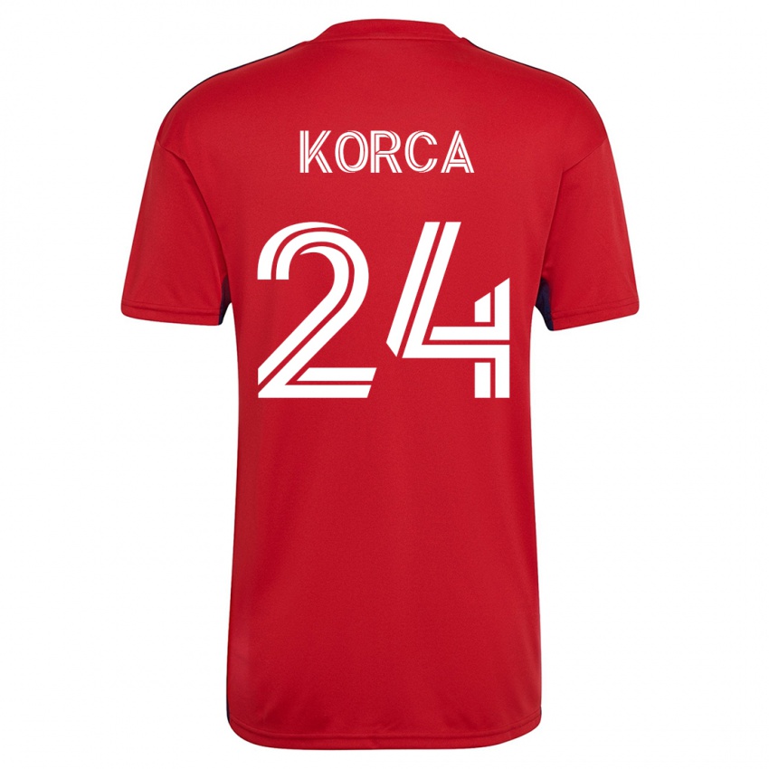 Mænd Amet Korca #24 Rød Hjemmebane Spillertrøjer 2023/24 Trøje T-Shirt