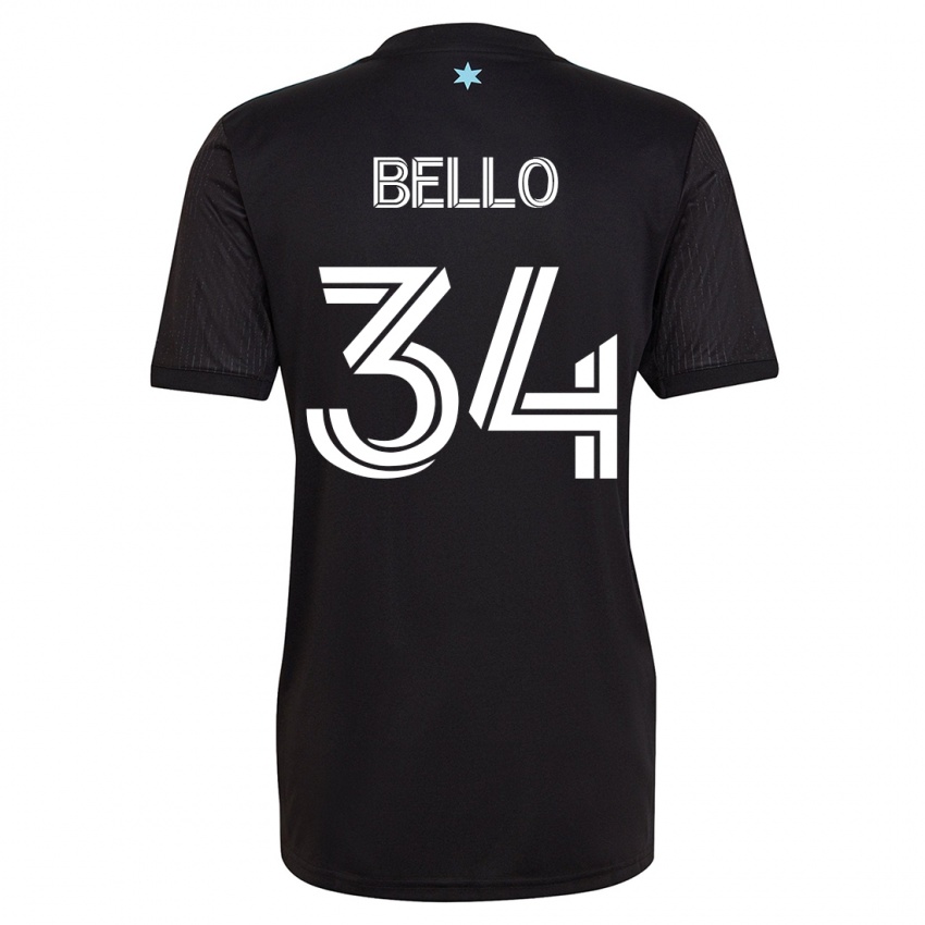 Mænd Zaydan Bello #34 Sort Hjemmebane Spillertrøjer 2023/24 Trøje T-Shirt