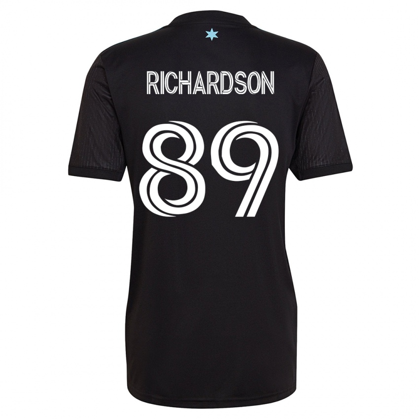Mænd Nick Richardson #89 Sort Hjemmebane Spillertrøjer 2023/24 Trøje T-Shirt