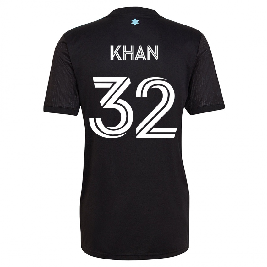 Mænd Molik Khan #32 Sort Hjemmebane Spillertrøjer 2023/24 Trøje T-Shirt