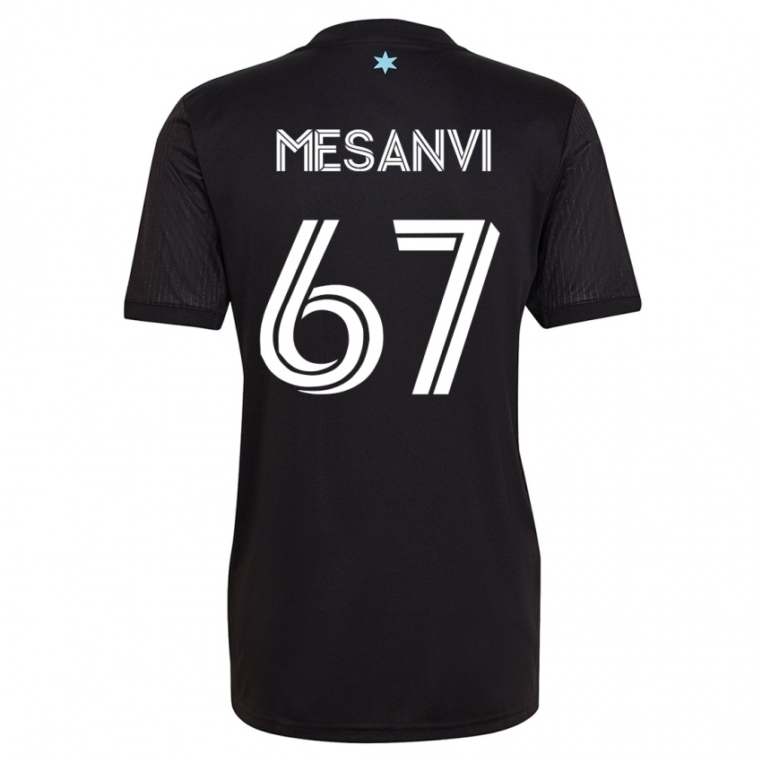 Mænd Loïc Mesanvi #67 Sort Hjemmebane Spillertrøjer 2023/24 Trøje T-Shirt