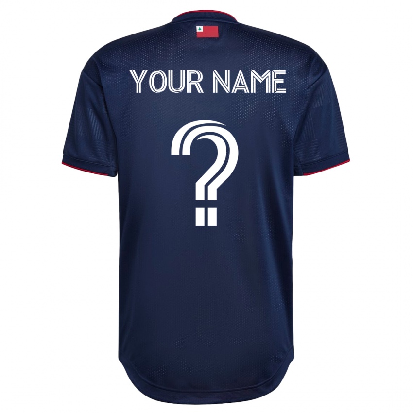 Mænd Dit Navn #0 Flåde Hjemmebane Spillertrøjer 2023/24 Trøje T-Shirt