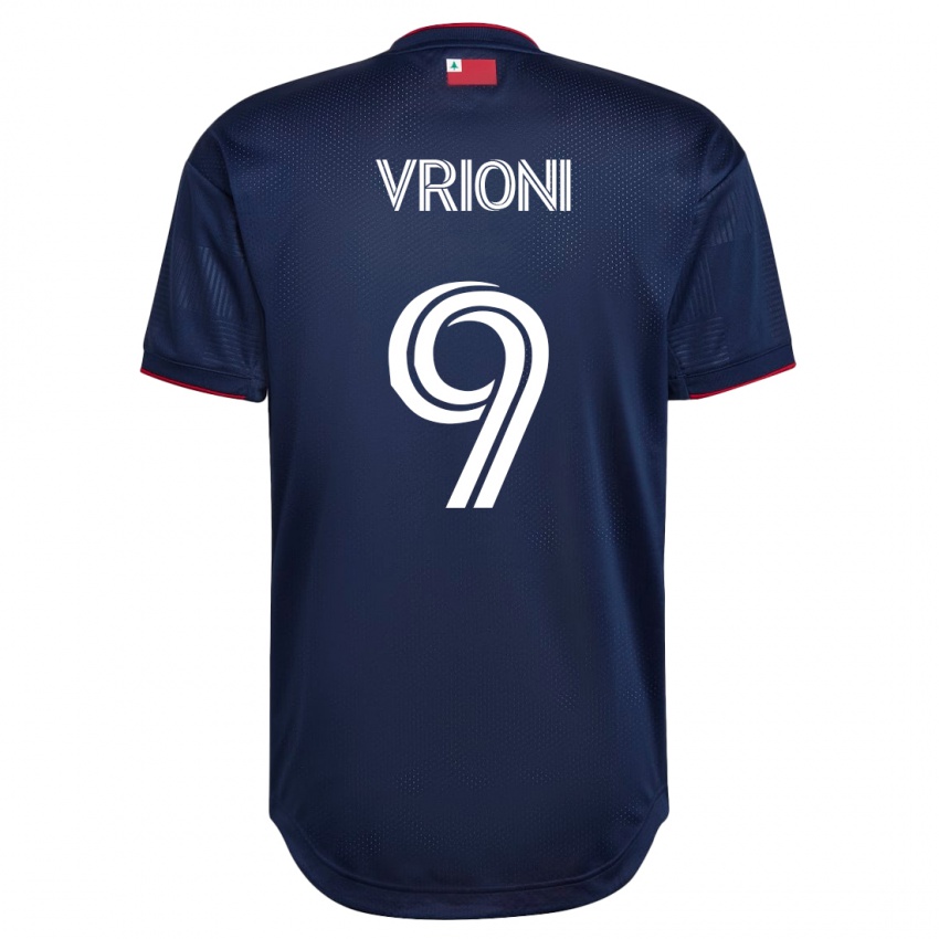 Mænd Giacomo Vrioni #9 Flåde Hjemmebane Spillertrøjer 2023/24 Trøje T-Shirt