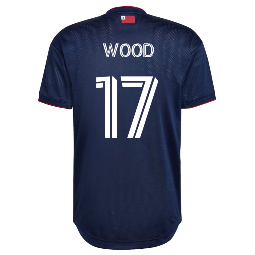 Mænd Bobby Wood #17 Flåde Hjemmebane Spillertrøjer 2023/24 Trøje T-Shirt