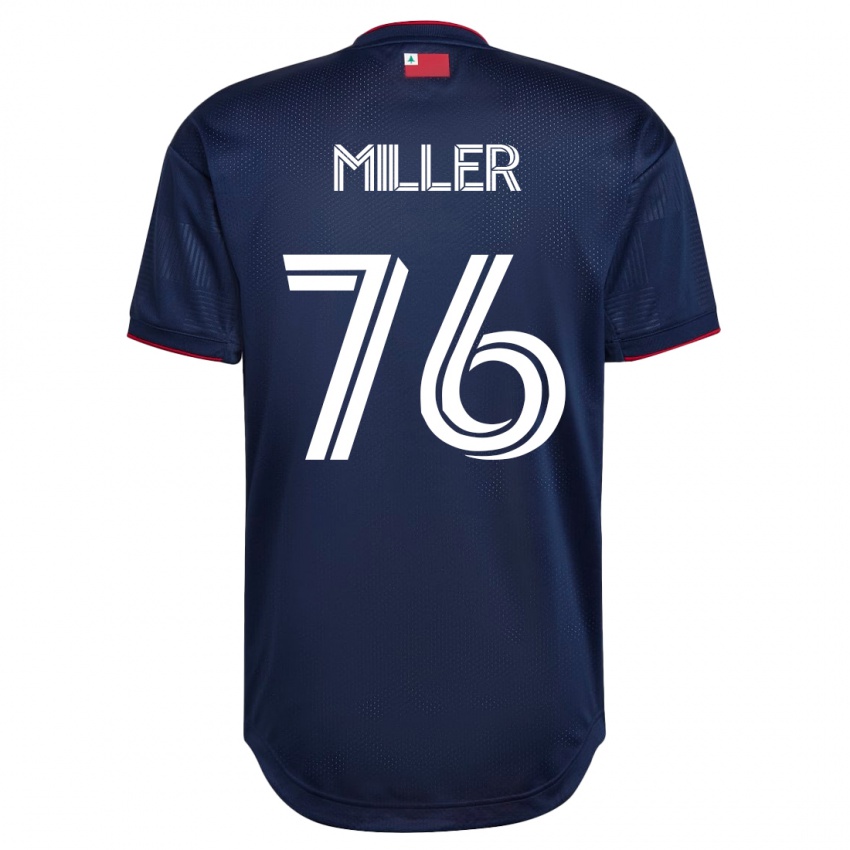 Mænd Peyton Miller #76 Flåde Hjemmebane Spillertrøjer 2023/24 Trøje T-Shirt