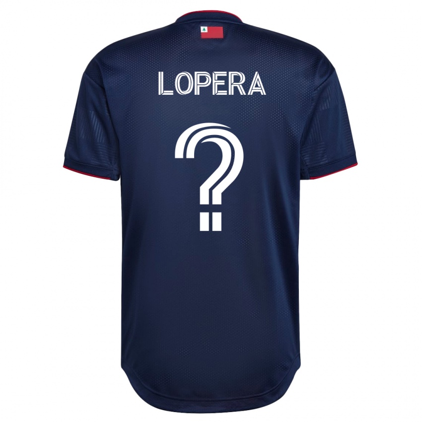 Mænd Steban Lopera #0 Flåde Hjemmebane Spillertrøjer 2023/24 Trøje T-Shirt