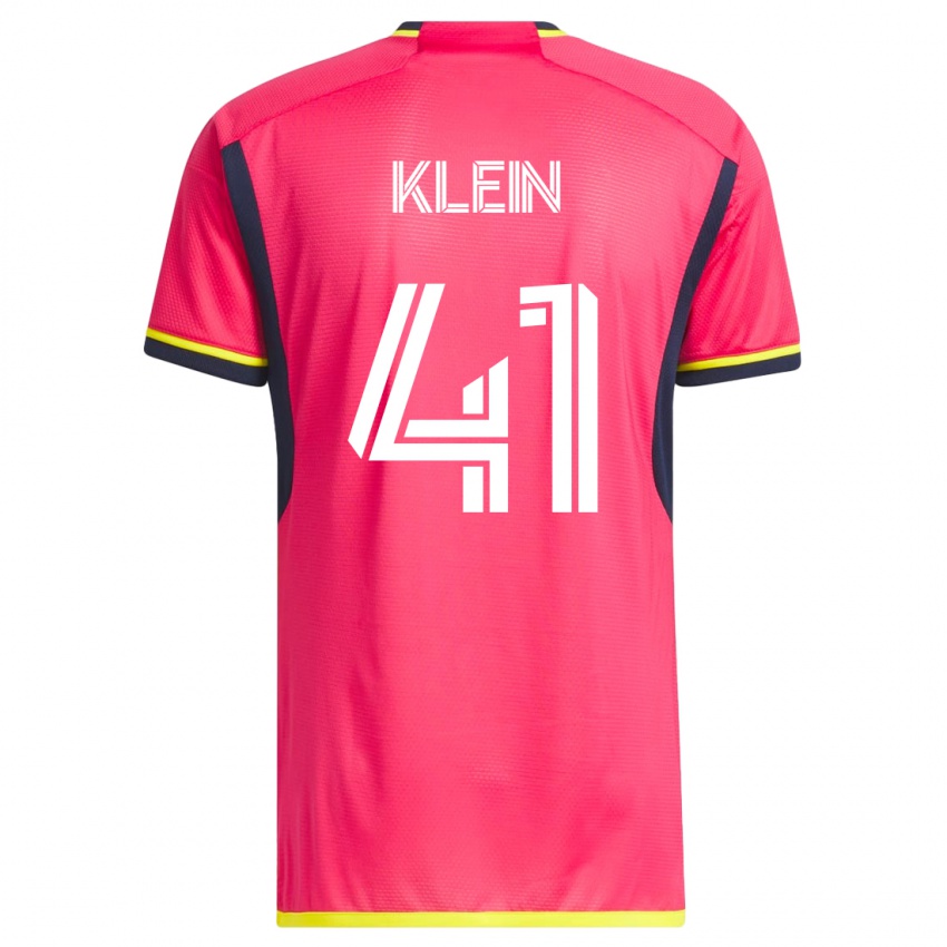 Mænd Johnny Klein #41 Lyserød Hjemmebane Spillertrøjer 2023/24 Trøje T-Shirt