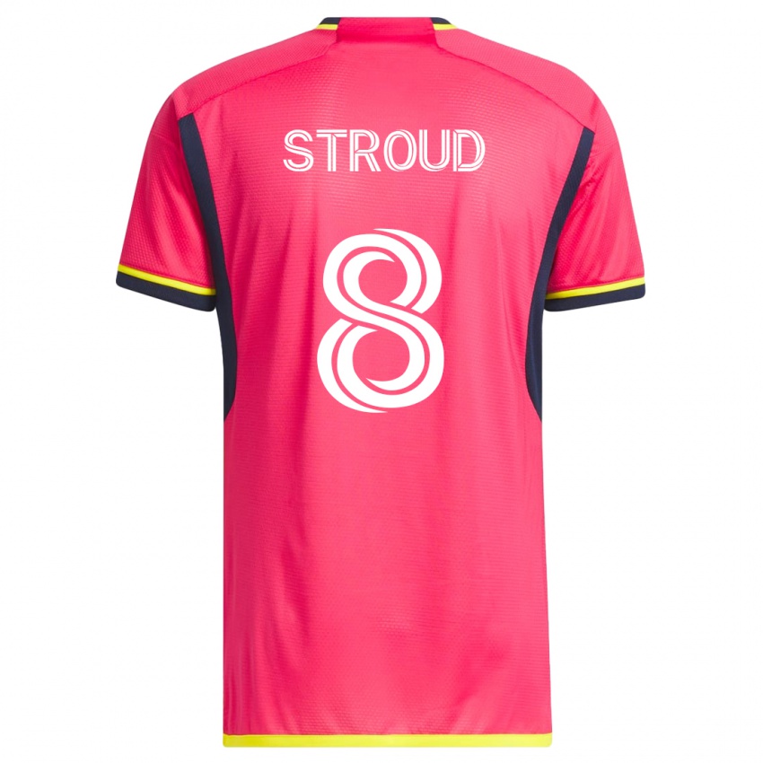Mænd Jared Stroud #8 Lyserød Hjemmebane Spillertrøjer 2023/24 Trøje T-Shirt