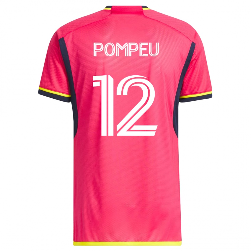 Mænd Célio Pompeu #12 Lyserød Hjemmebane Spillertrøjer 2023/24 Trøje T-Shirt