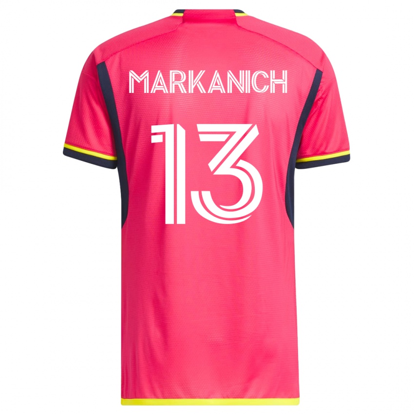 Mænd Anthony Markanich #13 Lyserød Hjemmebane Spillertrøjer 2023/24 Trøje T-Shirt