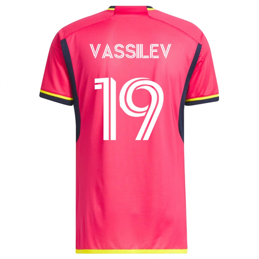 Mænd Indiana Vassilev #19 Lyserød Hjemmebane Spillertrøjer 2023/24 Trøje T-Shirt