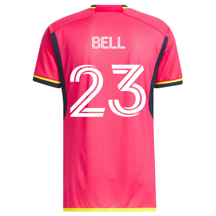 Mænd Jon Bell #23 Lyserød Hjemmebane Spillertrøjer 2023/24 Trøje T-Shirt