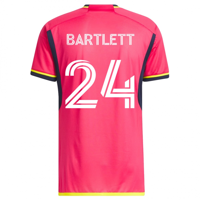 Mænd Lucas Bartlett #24 Lyserød Hjemmebane Spillertrøjer 2023/24 Trøje T-Shirt