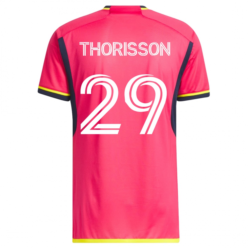 Mænd Nökkvi Thórisson #29 Lyserød Hjemmebane Spillertrøjer 2023/24 Trøje T-Shirt