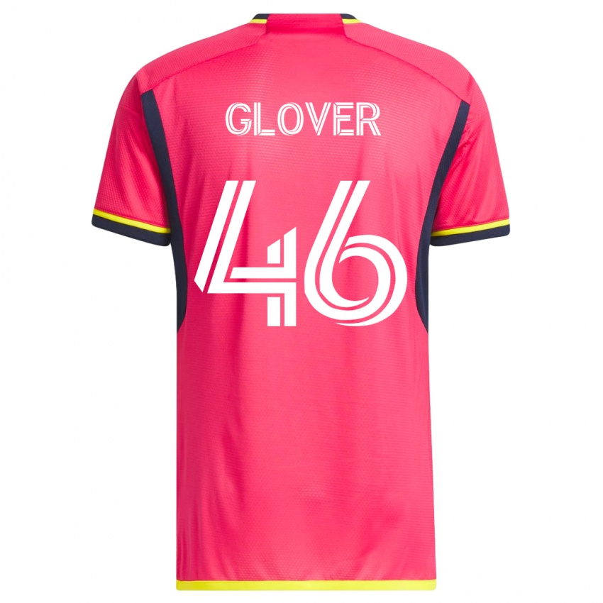 Mænd Caden Glover #46 Lyserød Hjemmebane Spillertrøjer 2023/24 Trøje T-Shirt